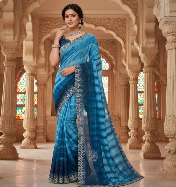 pid 67616 women s georgette striped saree with unstitched blouse 5 5 mtr navy blue 1.jpg pid 67616 women s georgette striped saree with unstitched blouse 5 5 mtr navy blue 1.jpg