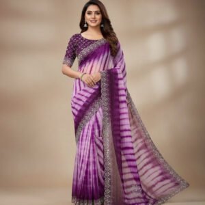 pid 67619 women s georgette striped saree with unstitched blouse 5 5 mtr wine 1.jpg