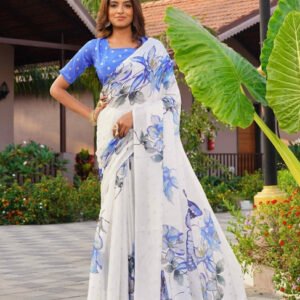 pid 67621 women s georgette floral printed saree with unstitched blouse 5 5 mtr off white blue 1.jpg