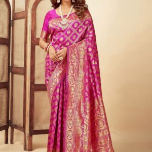 pid 67636 women s jacquard printed saree with unstitched blouse 5 5 mtr pink 1.jpg
