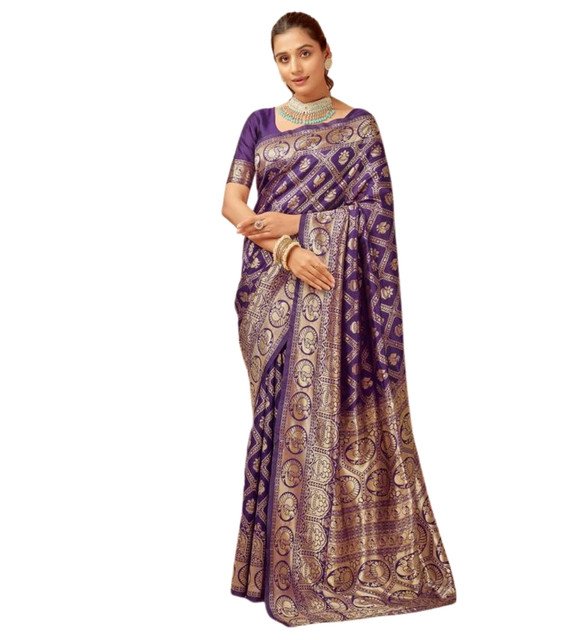 pid 67637 women s jacquard printed saree with unstitched blouse 5 5 mtr purple 2.jpg pid 67637 women s jacquard printed saree with unstitched blouse 5 5 mtr purple 2.jpg