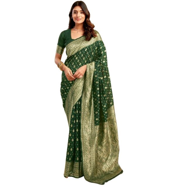 pid 67638 women s jacquard printed saree with unstitched blouse 5 5 mtr green 2.jpg pid 67638 women s jacquard printed saree with unstitched blouse 5 5 mtr green 2.jpg
