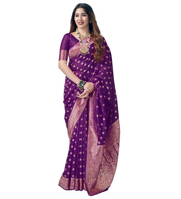 pid 67643 women s jacquard printed saree with unstitched blouse 5 5 mtr purple 2.jpg pid 67643 women s jacquard printed saree with unstitched blouse 5 5 mtr purple 2.jpg