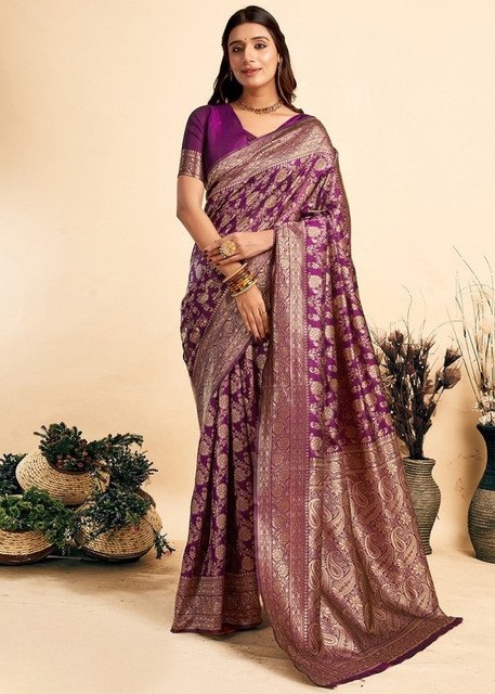 pid 67648 women s jacquard printed saree with unstitched blouse 5 5 mtr purple 1.jpg pid 67648 women s jacquard printed saree with unstitched blouse 5 5 mtr purple 1.jpg