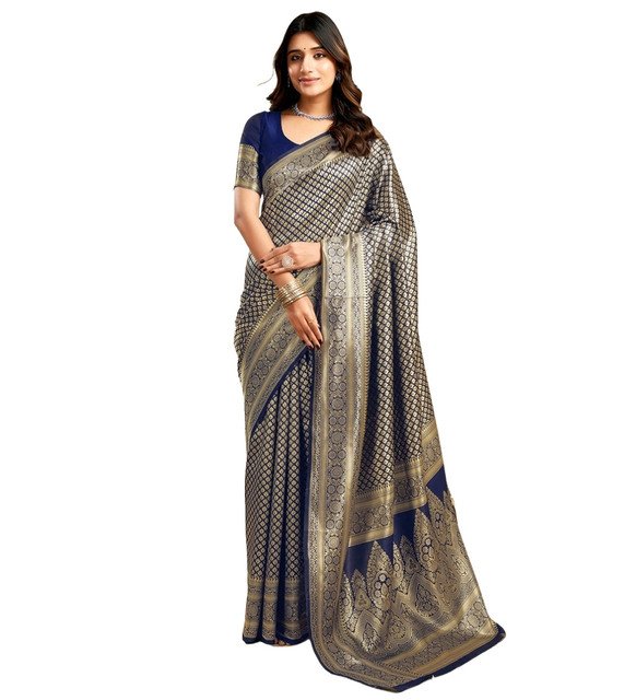 pid 67650 women s jacquard printed saree with unstitched blouse 5 5 mtr navy blue 2.jpg pid 67650 women s jacquard printed saree with unstitched blouse 5 5 mtr navy blue 2.jpg