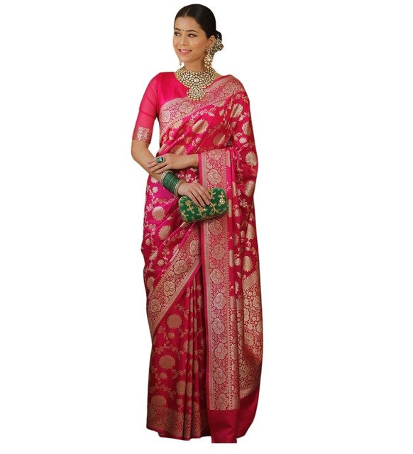 pid 67654 women s jacquard printed saree with unstitched blouse 5 5 mtr pink 2.jpg pid 67654 women s jacquard printed saree with unstitched blouse 5 5 mtr pink 2.jpg
