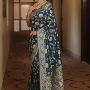 pid 67655 women s jacquard printed saree with unstitched blouse 5 5 mtr rama 1.jpg