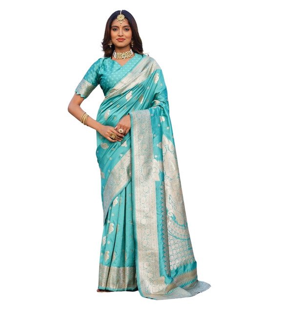 pid 67662 women s jacquard printed saree with unstitched blouse 5 5 mtr skyblue 2.jpg pid 67662 women s jacquard printed saree with unstitched blouse 5 5 mtr skyblue 2.jpg