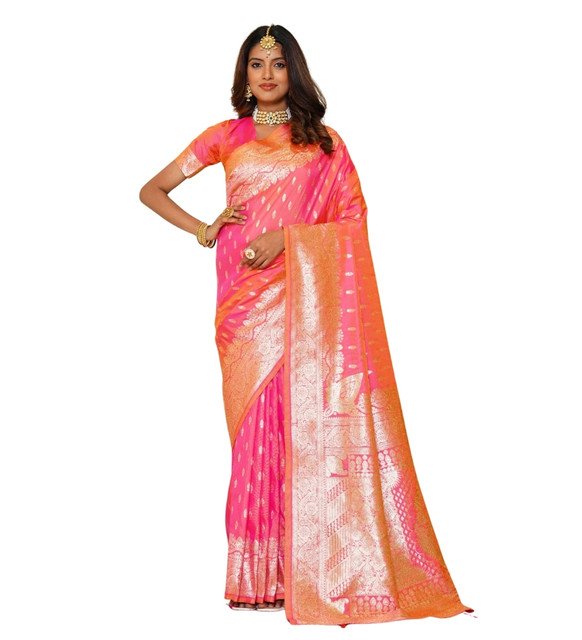 pid 67667 women s jacquard printed saree with unstitched blouse 5 5 mtr pink 2.jpg pid 67667 women s jacquard printed saree with unstitched blouse 5 5 mtr pink 2.jpg