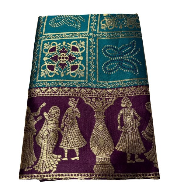 pid 67685 women s jacquard printed saree with unstitched blouse 5 5 mtr rama 2.jpg pid 67685 women s jacquard printed saree with unstitched blouse 5 5 mtr rama 2.jpg