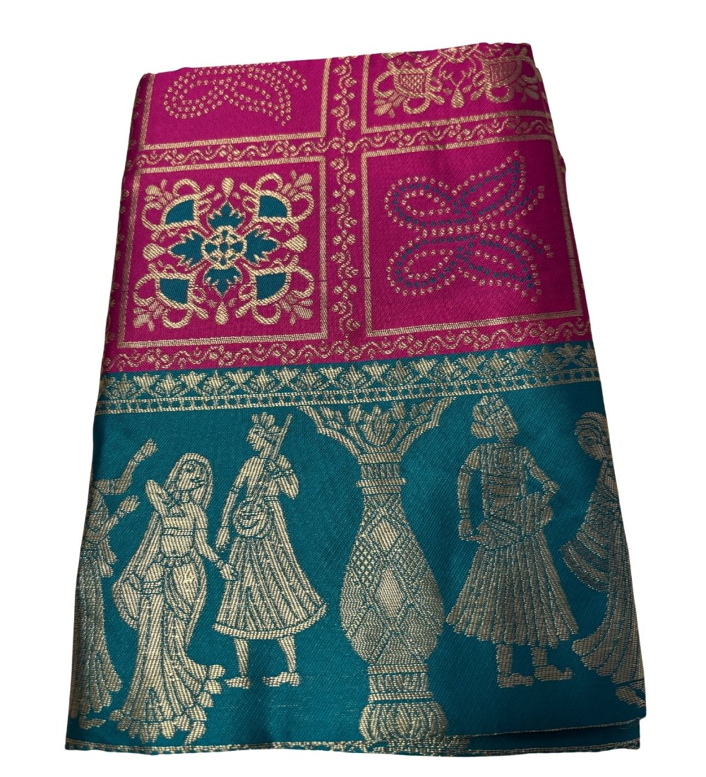 pid 67686 women s jacquard printed saree with unstitched blouse 5 5 mtr rani 2.jpg pid 67686 women s jacquard printed saree with unstitched blouse 5 5 mtr rani 2.jpg