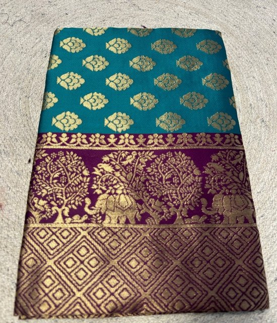 pid 67688 women s jacquard printed saree with unstitched blouse 5 5 mtr blue 1.jpg pid 67688 women s jacquard printed saree with unstitched blouse 5 5 mtr blue 1.jpg