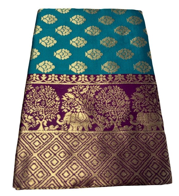 pid 67688 women s jacquard printed saree with unstitched blouse 5 5 mtr blue 2.jpg pid 67688 women s jacquard printed saree with unstitched blouse 5 5 mtr blue 2.jpg