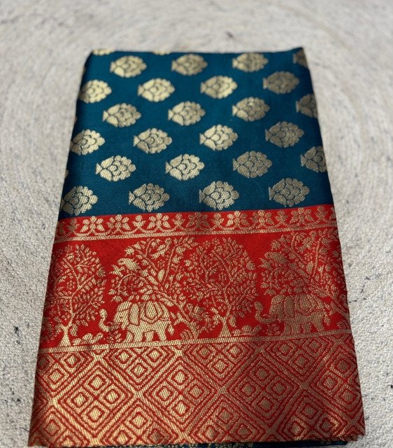 pid 67693 women s jacquard printed saree with unstitched blouse 5 5 mtr rama 1.jpg pid 67693 women s jacquard printed saree with unstitched blouse 5 5 mtr rama 1.jpg
