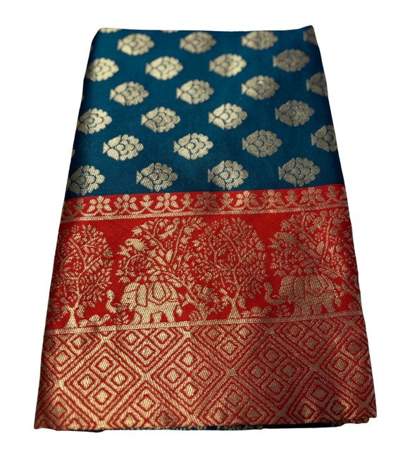 pid 67693 women s jacquard printed saree with unstitched blouse 5 5 mtr rama 2.jpg pid 67693 women s jacquard printed saree with unstitched blouse 5 5 mtr rama 2.jpg