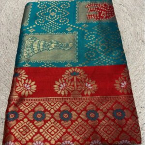 pid 67694 women s jacquard printed saree with unstitched blouse 5 5 mtr blue 1.jpg
