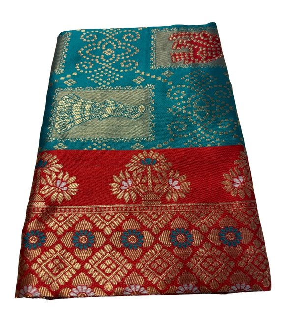 pid 67694 women s jacquard printed saree with unstitched blouse 5 5 mtr blue 2.jpg pid 67694 women s jacquard printed saree with unstitched blouse 5 5 mtr blue 2.jpg