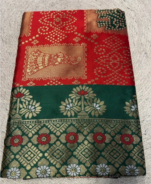 pid 67697 women s jacquard printed saree with unstitched blouse 5 5 mtr orange 1.jpg pid 67697 women s jacquard printed saree with unstitched blouse 5 5 mtr orange 1.jpg