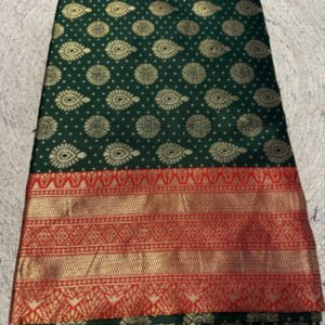 pid 67700 women s jacquard printed saree with unstitched blouse 5 5 mtr green 1.jpg