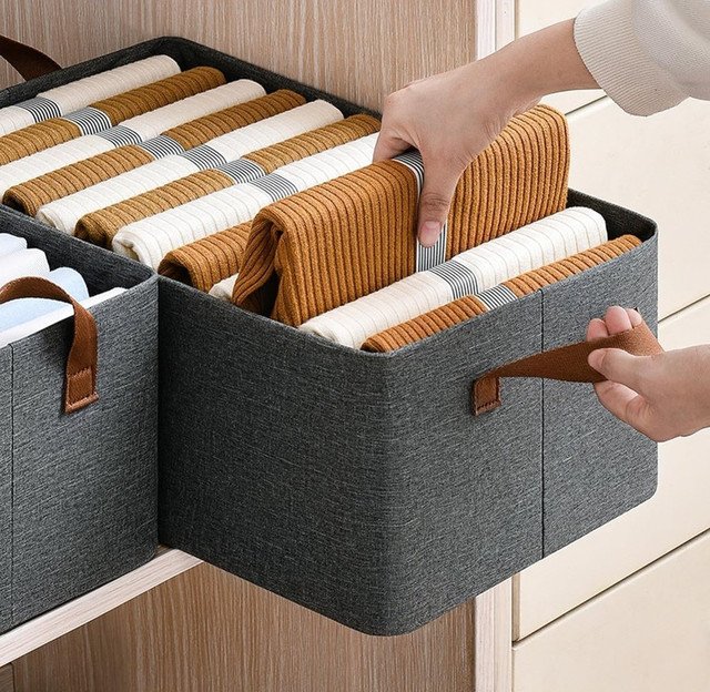 pid 67771 nylon stainless steel 26 litter wardrobe organizer for clothes storage box grey 5.jpg pid 67771 nylon stainless steel 26 litter wardrobe organizer for clothes storage box grey 5.jpg
