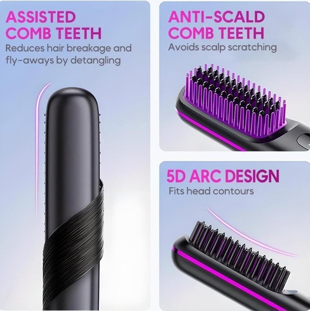 pid 67818 plastic cordless hair straightener brush black pink 4.jpg pid 67818 plastic cordless hair straightener brush black pink 4.jpg
