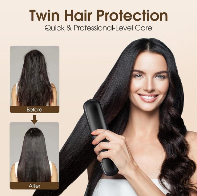 pid 67818 plastic cordless hair straightener brush black pink 5.jpg pid 67818 plastic cordless hair straightener brush black pink 5.jpg
