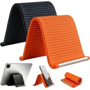 pid 67854 silicone flexible phone holder orange black 1.jpg