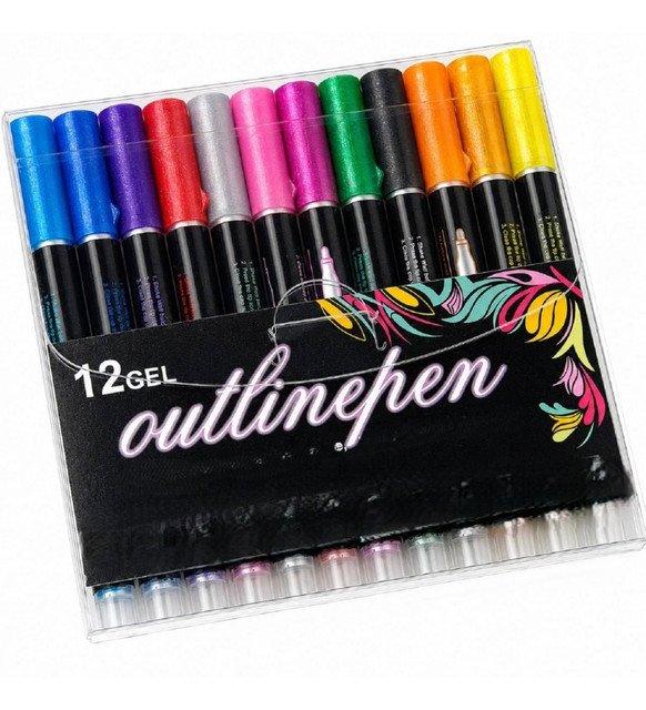 pid 67859 plastic 12 pcs gel outliner pens set multicolor 1.jpg pid 67859 plastic 12 pcs gel outliner pens set multicolor 1.jpg
